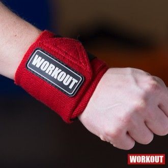 Workout Bandáže zápěstí 30 cm WORKOUT - červený WOR70