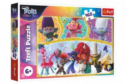 Trefl Puzzle Šťastný svět Trollů 160 dílků 41x27,5cm