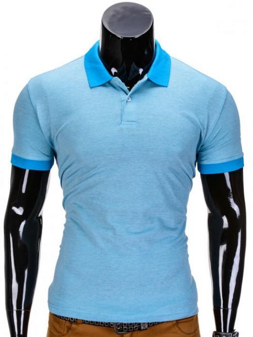 Moderné pánske polo tričko Vernon svetlo modré S
