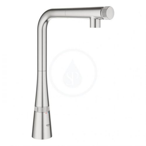 GROHE Zedra SmartControl Dřezová baterie s výsuvnou koncovkou, SmartControl, supersteel 31593DC2