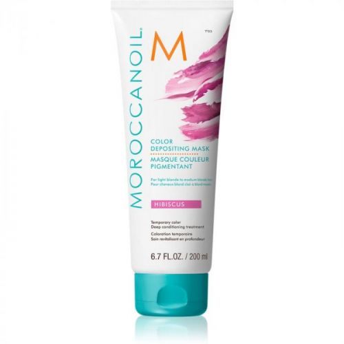 Moroccanoil Color Depositing jemná vyživující maska bez permanentních barevných pigmentů Hibiscus 200 ml