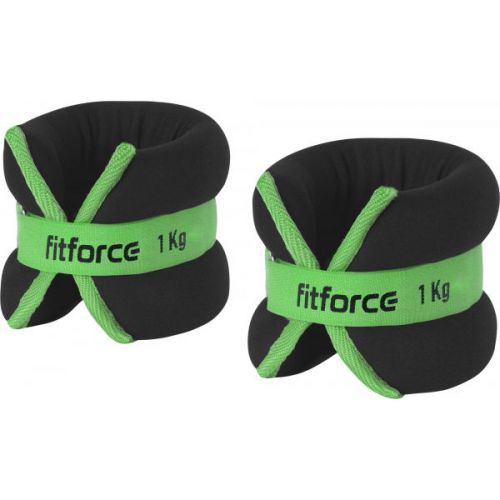 Fitforce ANKLE 1,0 KG černá NS - Závaží na kotníky