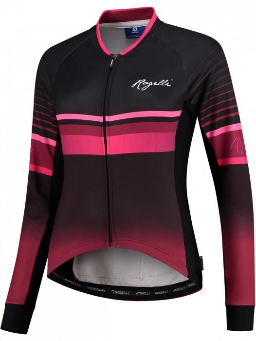 IMPRESS, dámský cyklistický dres dl. rukáv, vínová-růžová XS