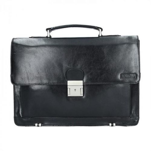 Pánská kožená pracovní aktovka Lagen Romel - černá
