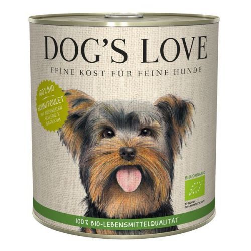 Dog's Love konzerva 100 % BIO Organic kuře 800 g