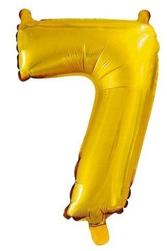 Balónek narozeninový - nafukovací č.7 zlatý - 35 cm 6808-7G