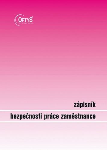 Optys 1221 Zápisník bezpečnosti práce pracovníka A5 nepropisovací 20 listů