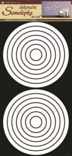 Anděl 1331 samolepící dekorace bílé kruhy 69x32 cm