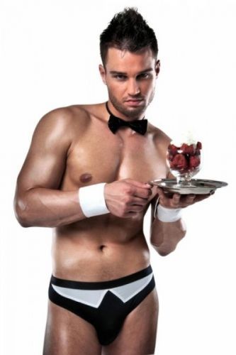 Passion 020 černé Pánské slipy XXL/XXXL černo-bílá