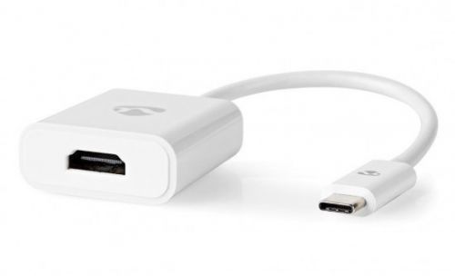 NEDIS kabel USB-C™ s adaptérem/ USB-C™ zástrčka – HDMI™ zásuvka/ bílý/ blistr/ 20cm