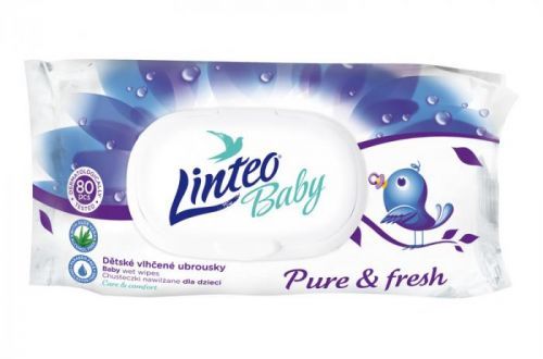 Vlhčené ubrousky-Linteo Baby Pure and fresh 80ks