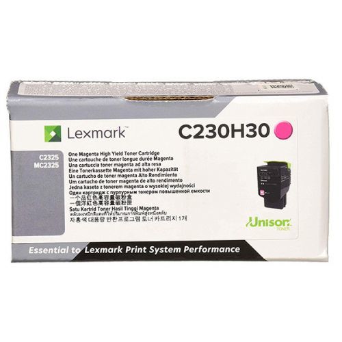 Lexmark originální toner C230H30, magenta, 2300str., high capacity, Lexmark C2325dw,MC2325adw