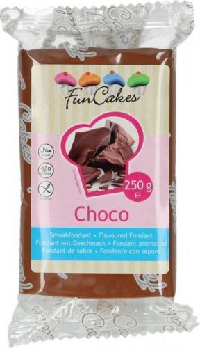 Hnědý rolovaný fondant s čokoládovou příchutí (barevný fondán) 250 g - FunCakes