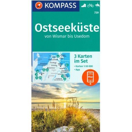 Kompass 739 Ostseeküste/pobřeží Baltského moře 1:50 000 turistická mapa