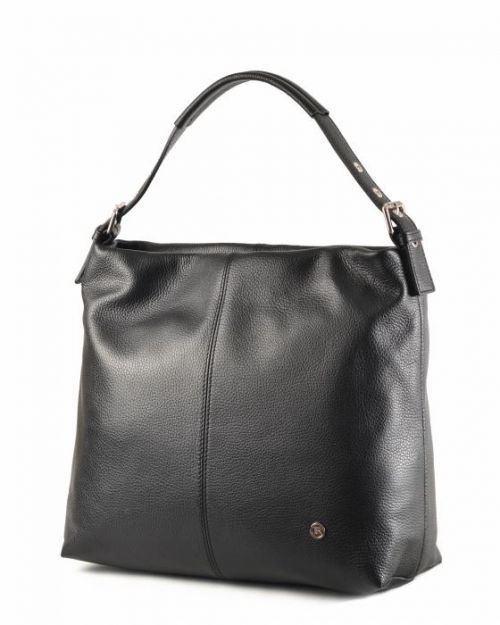 BRIGHT Dámská kožená kabelka přes rameno A4 Černá, 30 x 12 x 23 (BR19-ANP8080-09DOL)