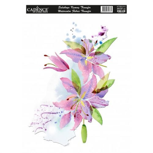 Cadence nažehlovací nálepka 25x35 cm - akvarelová lilie