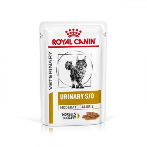 Royal Canin Veterinary Health Nutrition Cat Urinary Moderate Calorie Pouch in Gravy - 85g