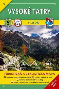 Vysoké Tatry 1:25 000 - Turistická a cyklistická mapa 2