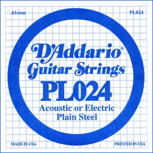 D'Addario Plain Steel - Jednotlivá struna - .024