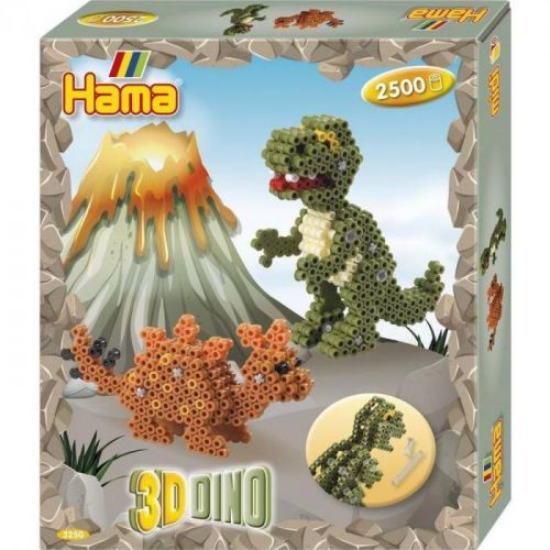 HAMA Sada 3D DINOSAUŘI  - zažehlovací korálky MIDI