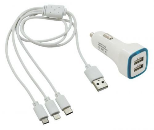 Nabíječka na telefon USB 3in1 (micro USB, iPhone, USB C)