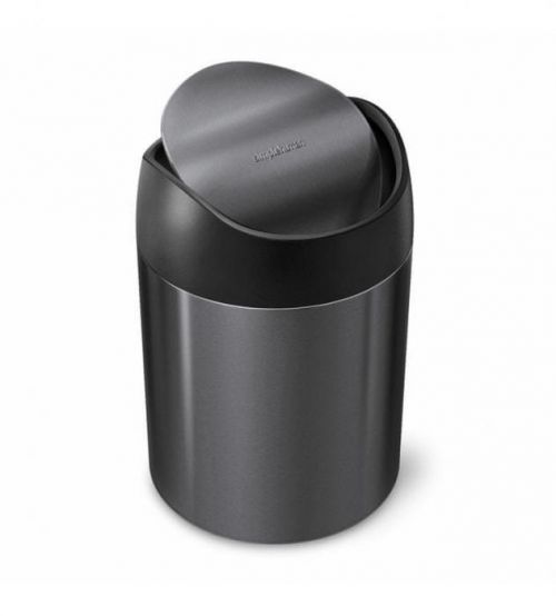 Simplehuman Odpadkový koš na stůl Mini 1,5 l, černá nerez ocel