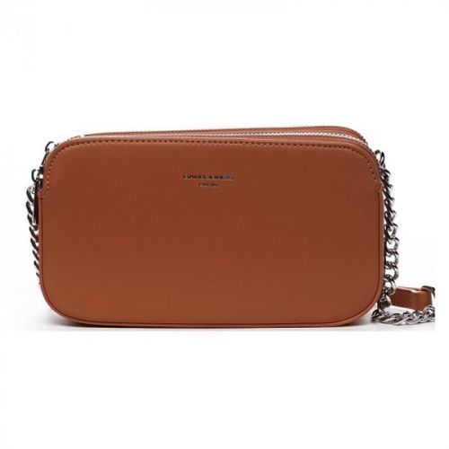 Dámská crossbody kabelka David Jones Viela - oranžovo-hnědá