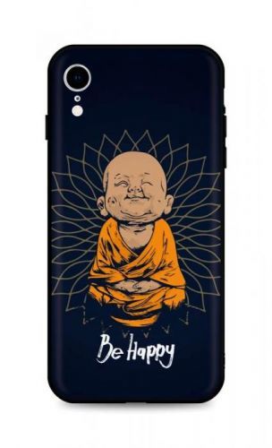 Kryt TopQ iPhone XR silikon Be Happy 49074