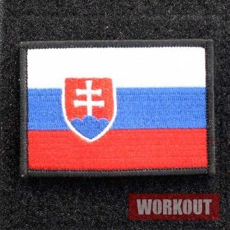 Workout Nášivka slovenská vlajka se suchým zipem 7 x 5 cm  WOR131