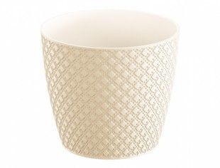 Nohelgarden Obal na květník ORIENT plastový béžový d22x19cm