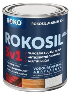 Barva samozákladující ROKOSIL  Aqua 3v1 RK 612 antr. šedá 0,6 l