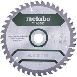 Pilový list MULTI CUT CLASSIC Metabo 628277000 Průměr: 160 mm Počet zubů (na palec): 42 Tloušťka:1.4 mm