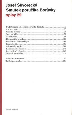 Smutek poručíka Borůvky (spisy - svazek 29) - Josef Škvorecký - e-kniha