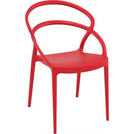 SIESTA Plastová židle PIA HODNOTY - barva plastu Siesta červená  8697443551774