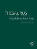 Thesaurus of Psychological Index Terms (Tuleya Lisa Gallagher)(Pevná vazba)