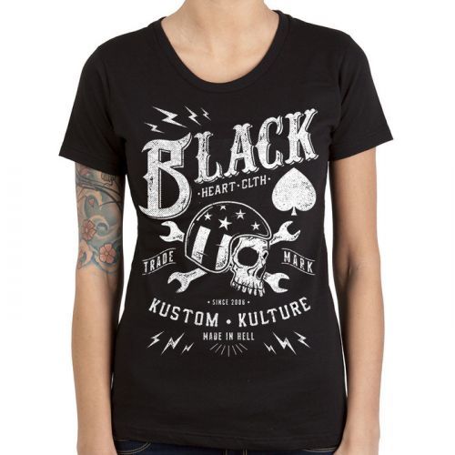 Tričko dámské Black Heart Classic Wrench - černé, S