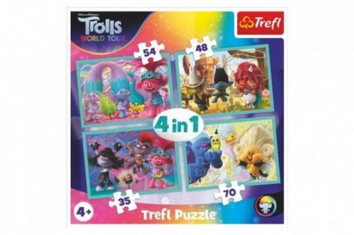 Trefl Puzzle 4v1 Trollové koncertní turné