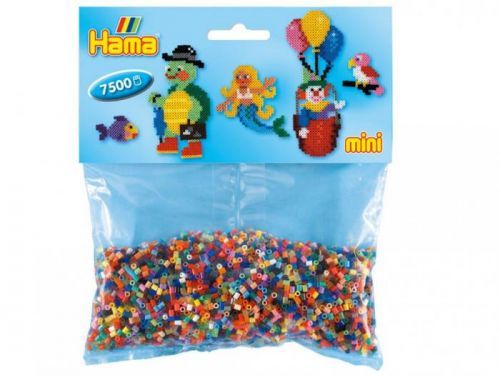 HAMA MINI zažehlovací korálky - mix barev - 7 500 ks