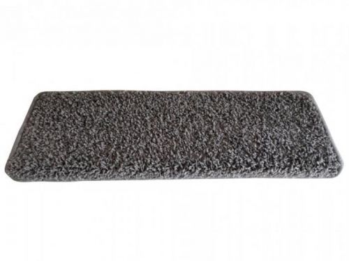 Vopi koberce Nášlapy na schody šedý Color shaggy obdélník - 24x65 obdélník (rozměr včetně ohybu) Šedá