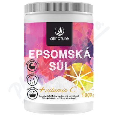 Allnature Epsomská sůl s vitamínem C 1000 g