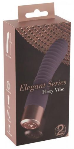 You2Toys Elegant Flexy - cordless, pleated G-spot vibrator (dark purple)