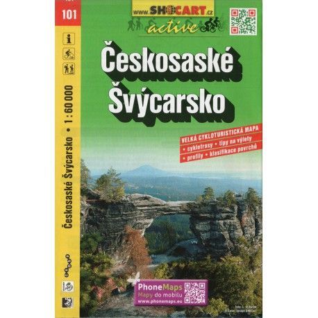 SHOCart 101 Českosaské Švýcarsko 1:60 000 cykloturistická mapa