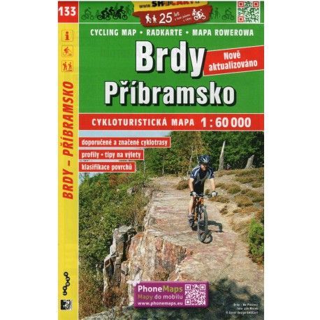 SHOCart 133 Brdy, Příbramsko 1:60 000 cykloturistická mapa