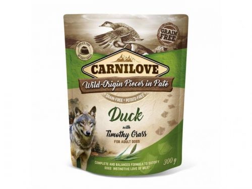 Carnilove Dog Pouch Paté Duck & Timothy Grass 300g