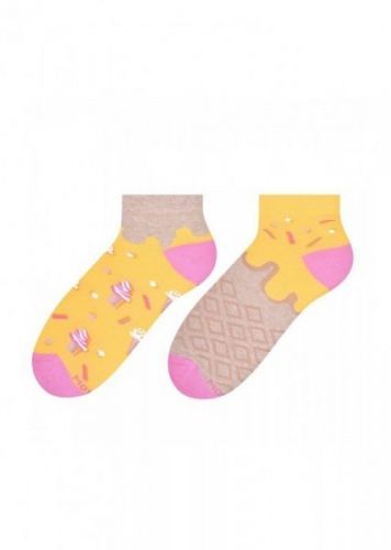 More 034 Dámské asymetrické ponožky 39-42 růžová