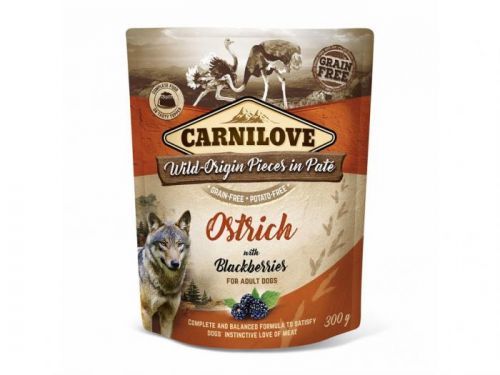 Carnilove Dog Pouch Paté Ostrich & Blackberries 300g
