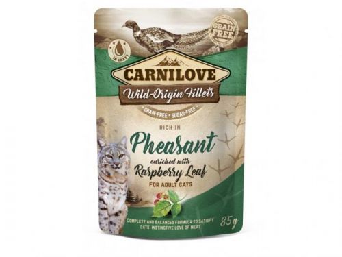 Carnilove Cat Pouch Pheasant & Raspberry Leaves 85g