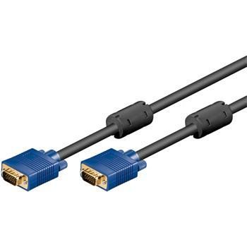 VGA kabel propojovací M/M 5m stíněný Ferrity DDC2