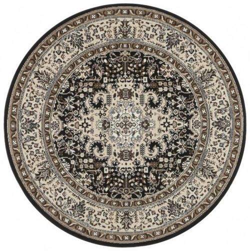 Nouristan - Hanse Home koberce Kruhový koberec Mirkan 104439 Cream/Brown - 160x160 (průměr) kruh cm Hnědá