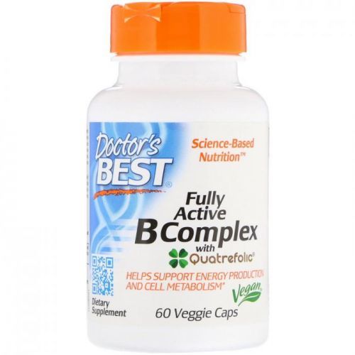 Doctor's Best B-Complex s folátem, 60 kapslí